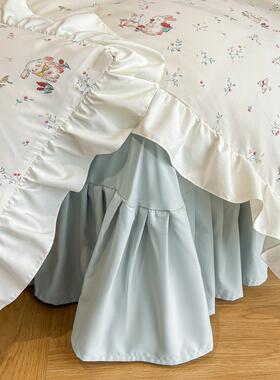 款025XM-20250新韩2式公主风床四件套被套床裙单双人学生宿上舍三