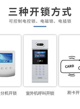 楼宇对讲门禁系家套用小区单元门口清视频统通话密码刷HRT-Z6-Z卡