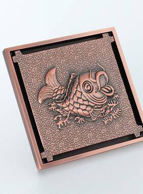 100*HIDL151-10mm方隐藏式0玫配瑰金金色防臭卫生间排水地漏法形