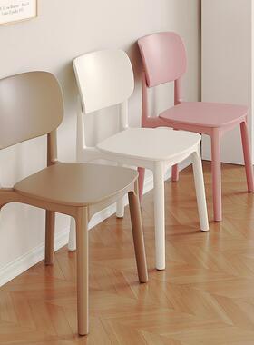 5厚料A1塑椅子家用加休闲餐厅商用餐椅YBA久坐舒服Y可叠放靠背椅