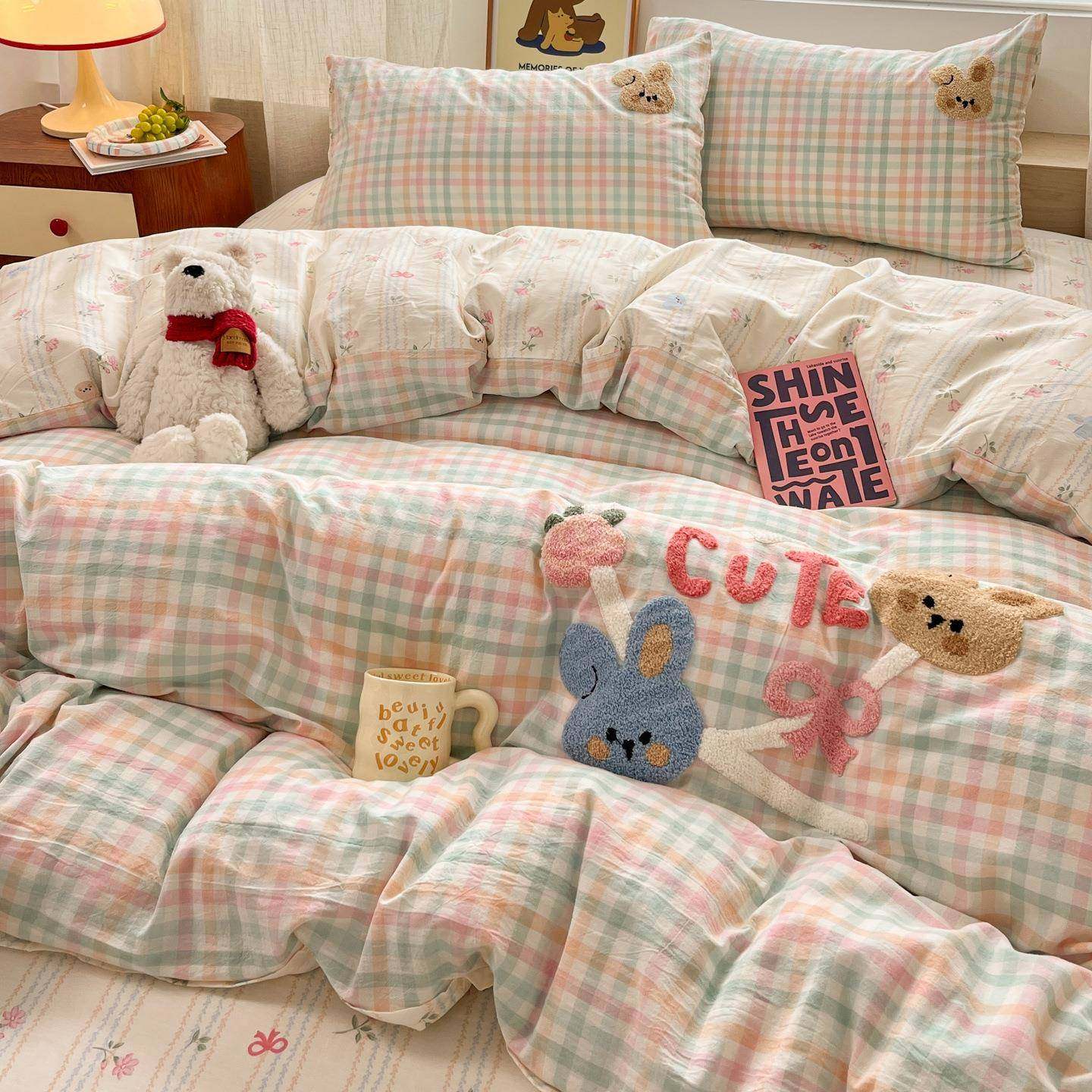 A类【自营】母婴套级全棉卡通床上四件儿床品1童.5m18被套.纯棉宿,床上用品,床品套件/四件套/多件套,淘宝优惠券,粉丝福利购,淘宝优惠卷