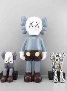 饰现代简约创意kaw塑小公仔雕树脂样板房书房家居s玄0001关软装品
