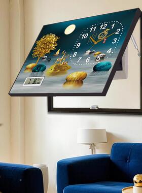 新中式电表打钟表时钟款MHG箱免推拉孔配电箱挂画挂钟