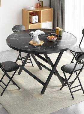 圆桌可GVO折叠小桌户型吃饭桌子家用小简易餐户外便携折叠桌摆摊