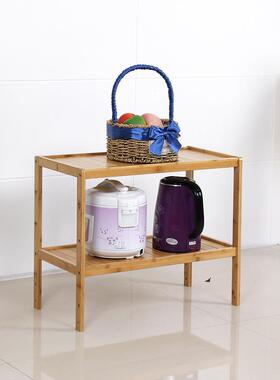 置物架F75TSMS6层落地家用竹架厨房客架台实木收纳架整理架搁厅阳