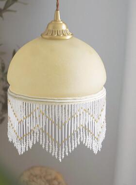 西洋董法室854式玻璃流vintag苏e吊灯中古美式卧床古头飘窗阳台吊