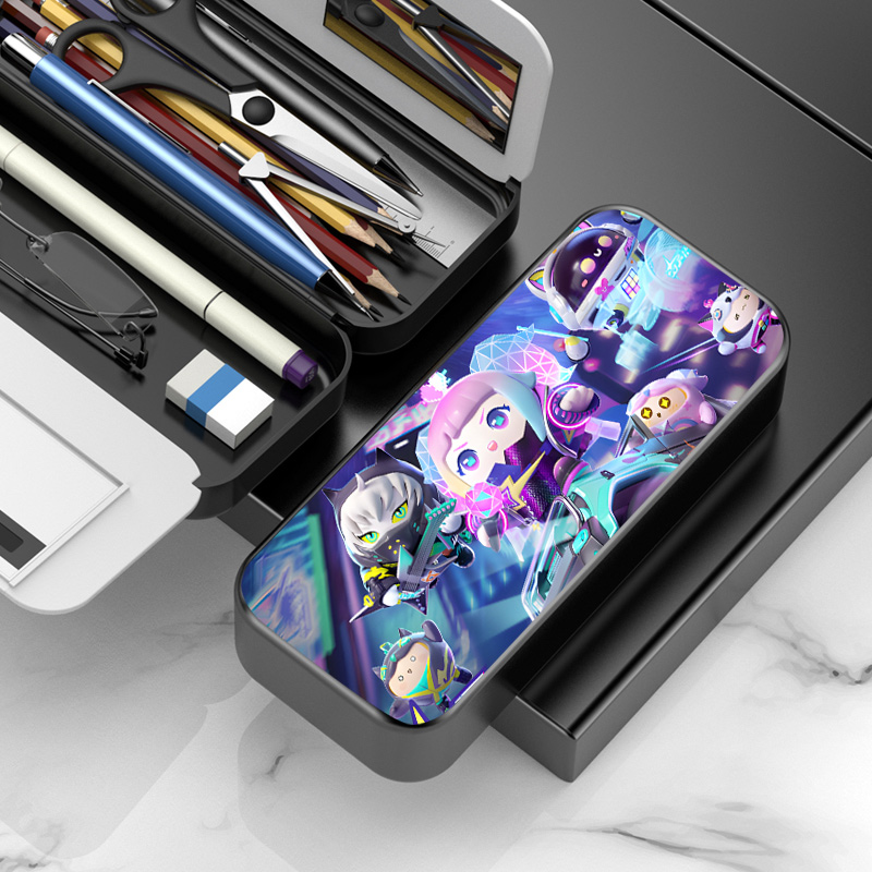 2023新款蛋仔派对多功能笔盒可携式简约文具盒学习铅笔盒