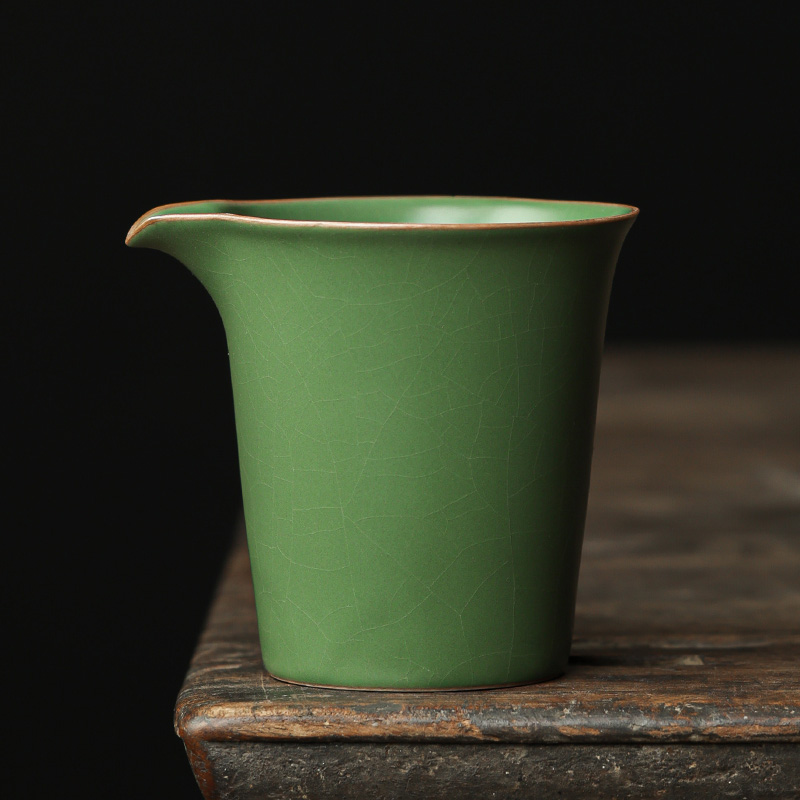 汝窑公道杯陶瓷匀杯高级分茶器茶海单个大容量功夫茶杯茶具配件