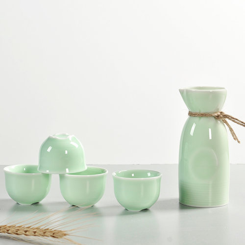 陶瓷清酒酒具套装黄酒分酒器家用温酒壶小暖酒盅加热烫酒壶三两装