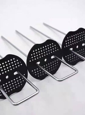 U型地钉垫片草坪地膜钉绿色镀锌钢钉管道固定防草布地钉配套垫片