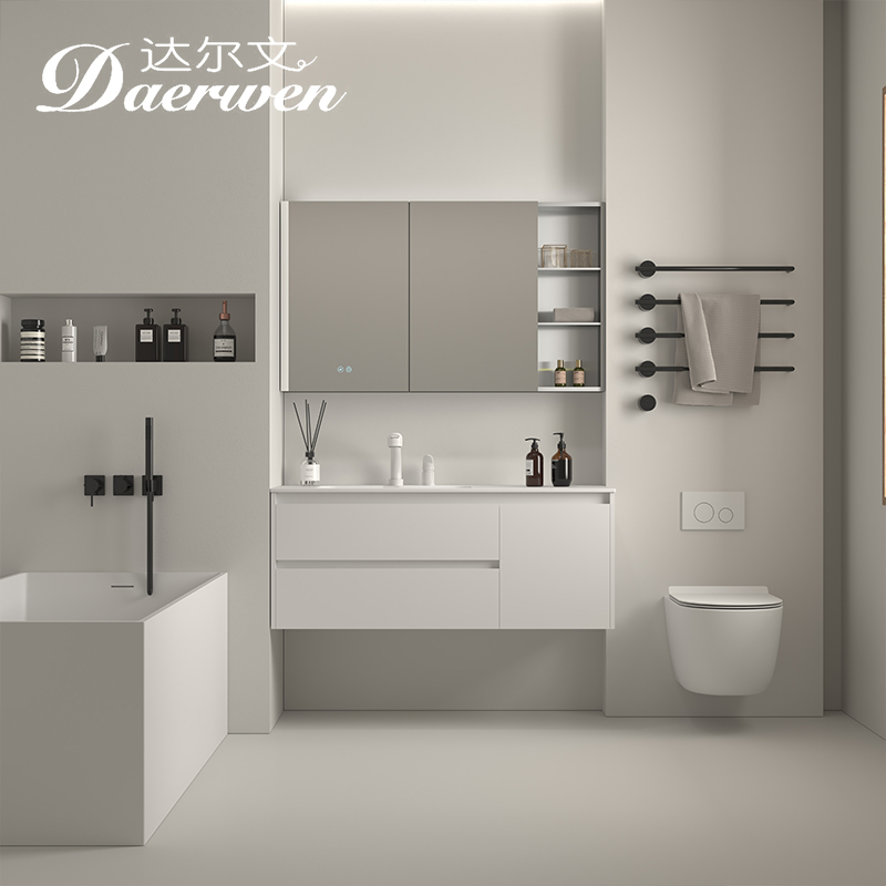 达尔文浴室柜绮美石一体盆卫生间洗漱台洗脸盆洗手面盆浴室柜