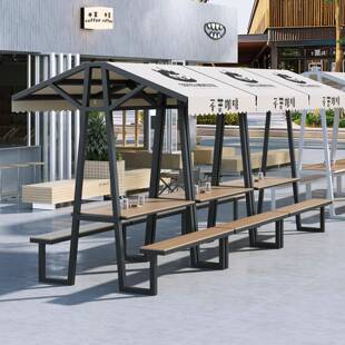 早市户外集市美食街可移动小吃摊大型活动景区展示架摆摊促销桌椅