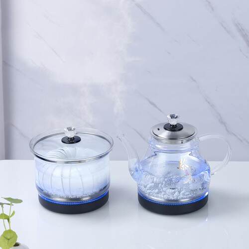智能全自动岩板茶桌茶台茶几隔空烧水壶三孔茶壶底部上水壶电陶炉