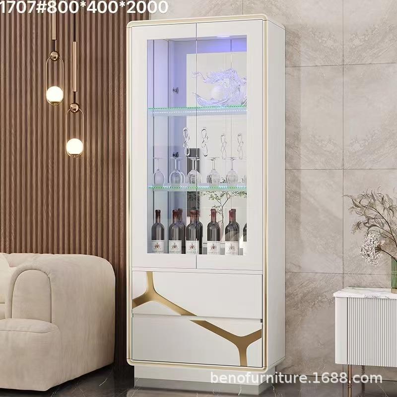 餐边柜高柜靠墙一体轻奢酒柜家用茶水柜现代简约客厅收纳储物柜