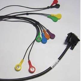 长春时代原装Holter动态监护仪心电导联线12导联线10根线按扣式