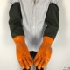 挖藕手套抓螃蟹加长加绒防水防滑防护加厚杀猪海鲜手套橡胶套袖