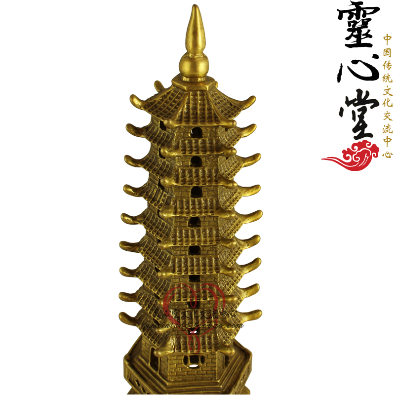 文昌帝君 纯铜 九层 七层 文昌塔 旺文益智 家居 复古装饰摆件