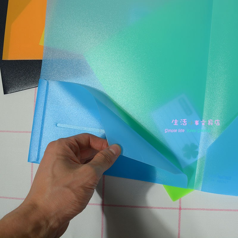 天顺A4文件袋插单页夹L型开口A3档案袋塑料2页文件袋磨砂加厚458A