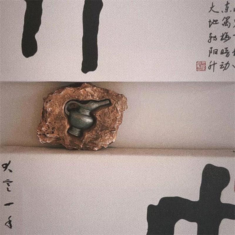 洛阳礼物二里头博物馆立体磁吸冰箱贴绿松石铜牌伴手礼旅游纪念品