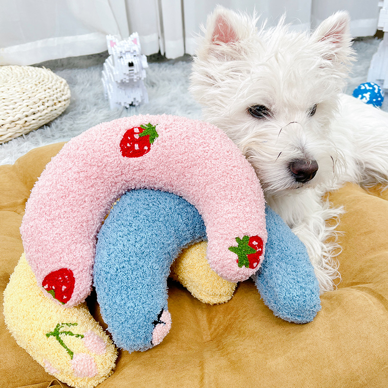 猫咪枕头幼猫狗狗小枕头宠物睡觉用兔子猫抱枕垫子睡垫毯子狗睡垫