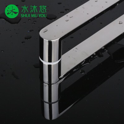 玻璃门把手304不锈钢实心淋浴房镜光拉手 L41A双边对装订做孔中距