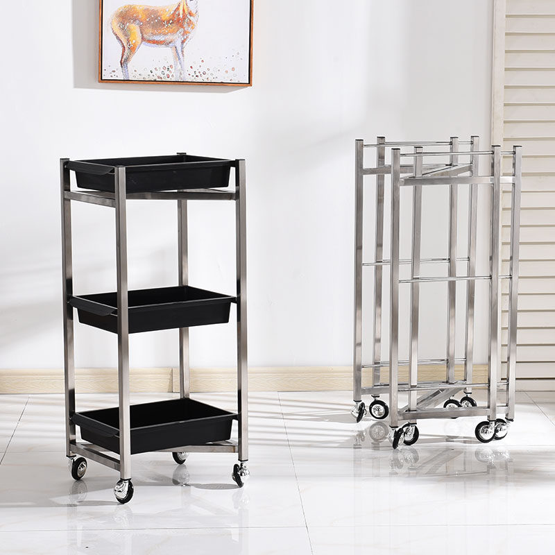 新品不锈钢美发推车整体三层推车包邮工具车美发染发推车