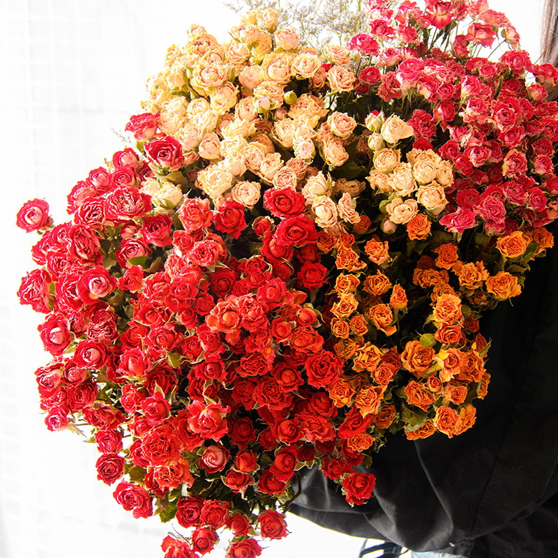 玫瑰干花真花风干天然轻奢花束diy材料装饰摆件桌面北欧家居摆设