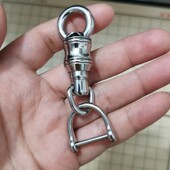 304不锈钢万向旋转个性 创意汽车礼品结实耐用钥匙扣 问号钥匙扣