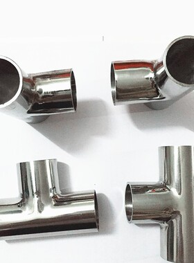 包邮304不锈钢19/25/32/38/51/63/76/89焊接三通弯头圆管接头变通