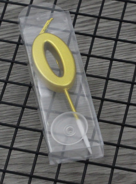 包邮金色数字0-9蜡烛生日周岁满月蛋糕蜡烛独立PVC盒装数字蜡烛