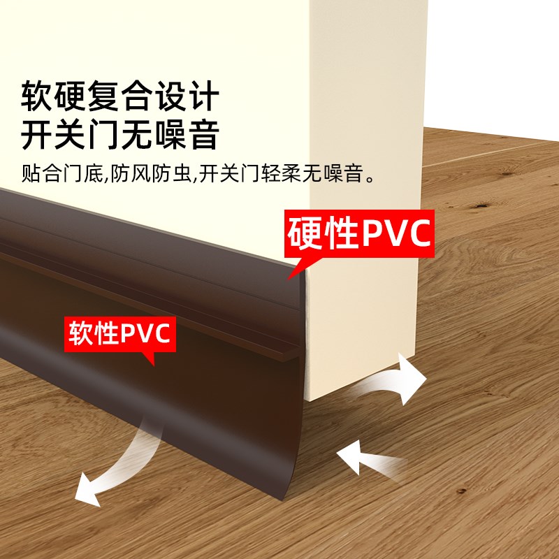 门缝门底密封条自粘隔音防盗门缝隙挡板玻璃门缝胶条窗户挡风神器