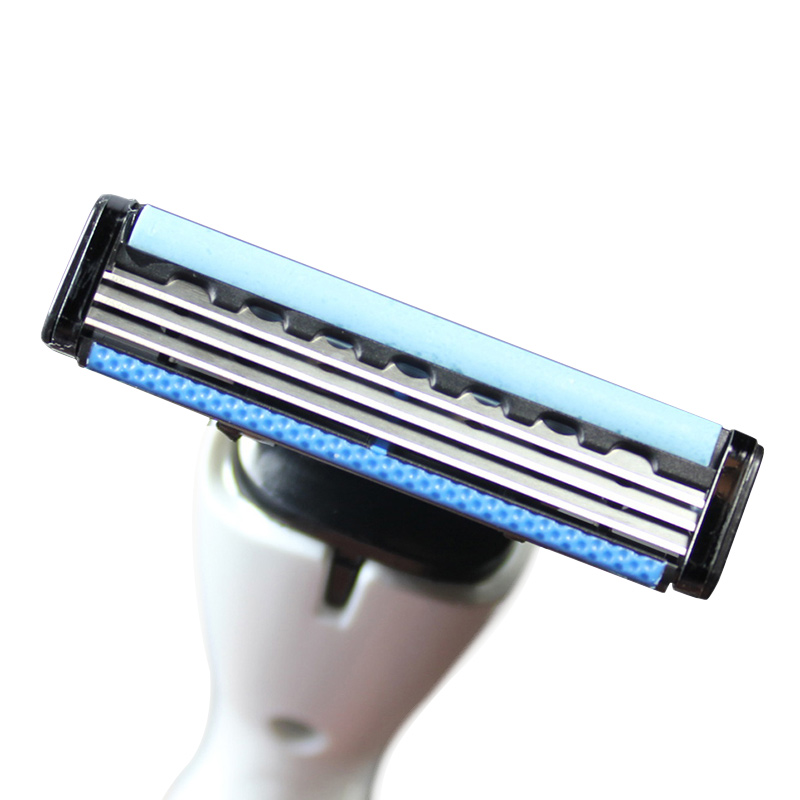 阿帕齐星天蓝手动剃须刀3层刀片吉利刀架刀头阿帕奇刮胡刀男套装