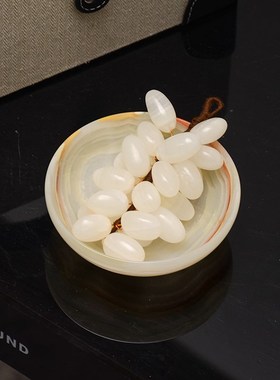 oakliving北欧风天然玉石桌面摆件轻奢复古装饰研磨器水杯香薰