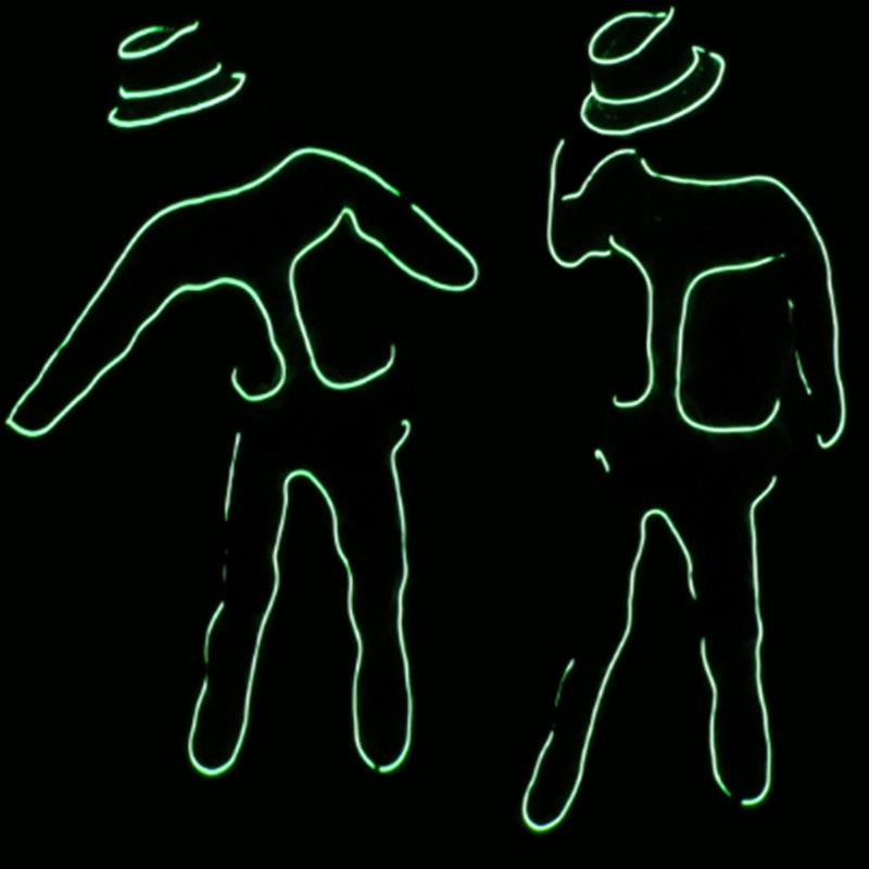 Led西部牛仔发光荧光舞表演服LED发光线舞蹈服装演出电光舞台道具