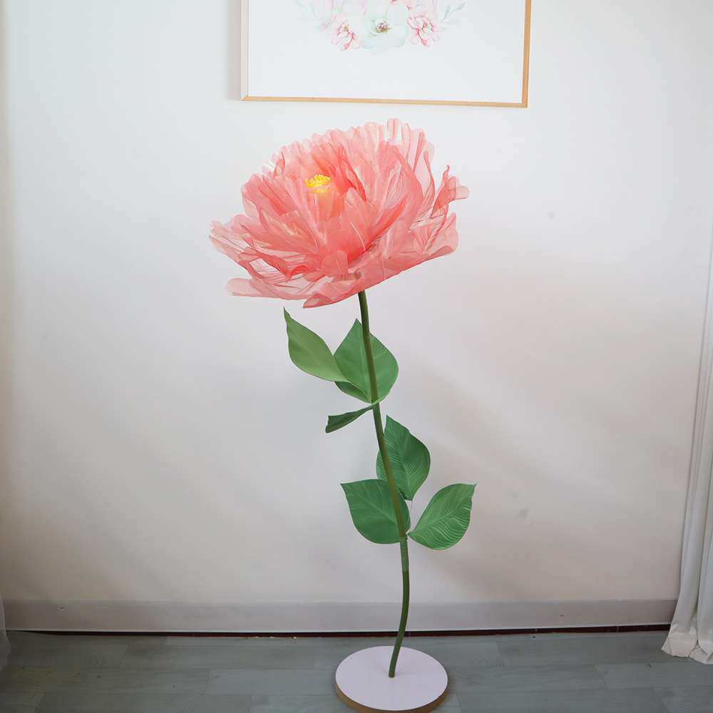 大型仿真牡丹花套装婚礼宴会现场装饰幻彩纱牡丹拍摄背景大量