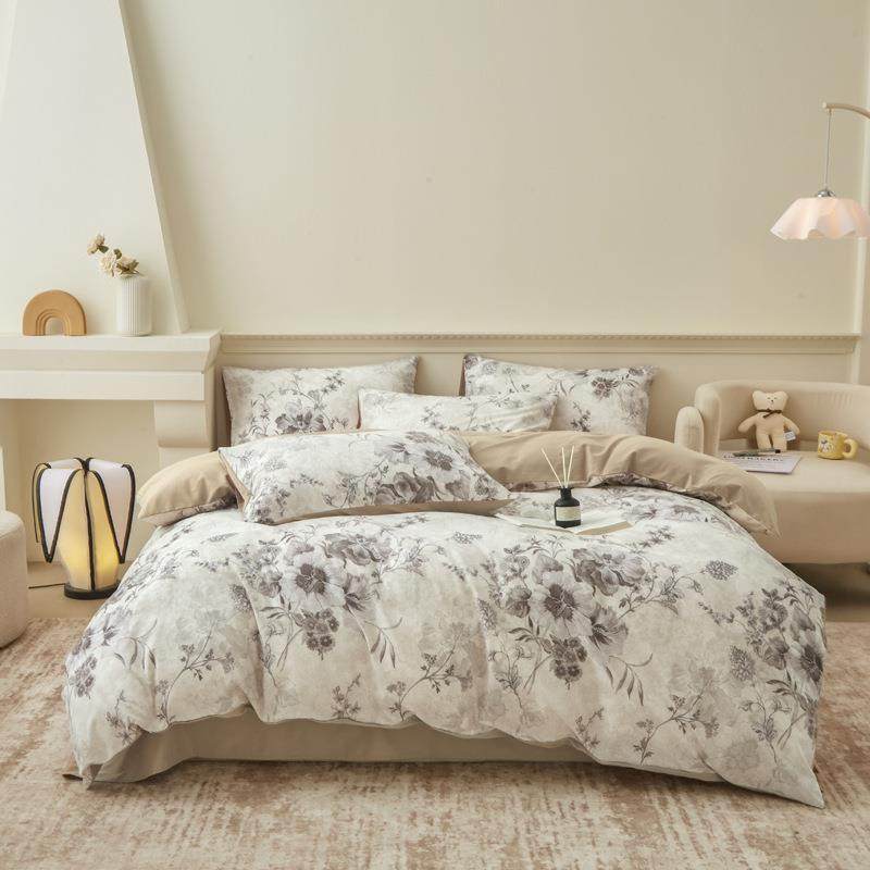 全棉磨毛简约风印花四件套亲肤裸睡床品复古纯棉碎花床单款套件,五金/工具,五金工具箱/五金收纳箱,淘宝优惠券,粉丝福利购,淘宝优惠卷
