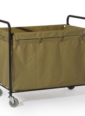 白云清洁不锈钢塑料酒店客房服务车方型布草车 AF08156