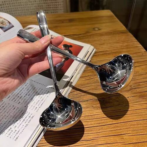 加厚圆头西餐汤匙家用嗦粉喝汤