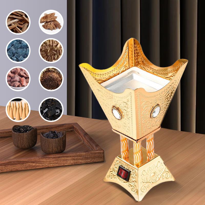插电式中东香炉 创意东南亚檀香炉金属Arab香炉薰香炉电子香炉