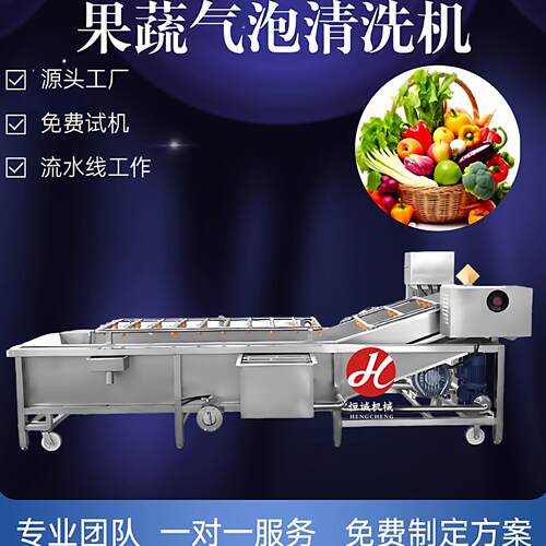全自动果蔬气泡清洗机商用大型洗菜机多功能流水线水果蔬菜洗果机
