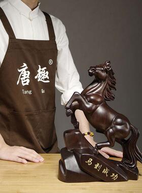 黑檀木雕马摆件实木马雕刻工艺礼品摆饰红木马摆件家居木马摆件开