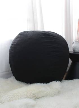 黑色小户型懒人沙发客厅阳台榻榻米卧室单人休闲户外布艺沙发墩