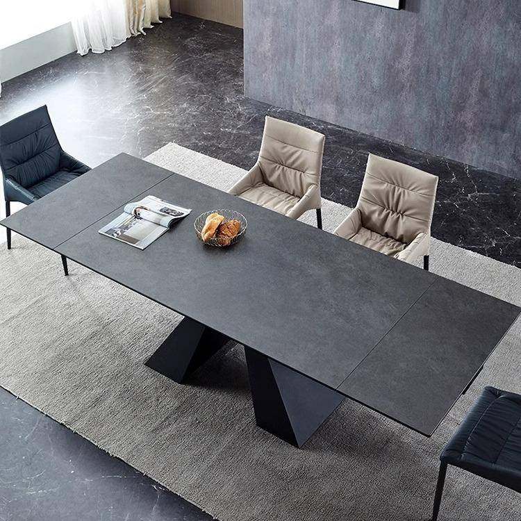 意式伸缩岩板餐桌现代轻奢家用小户型饭桌极简黑色多功能伸缩餐桌,鲜花速递/花卉仿真/绿植园艺,割草机/草坪机,淘宝优惠券,粉丝福利购,淘宝优惠卷