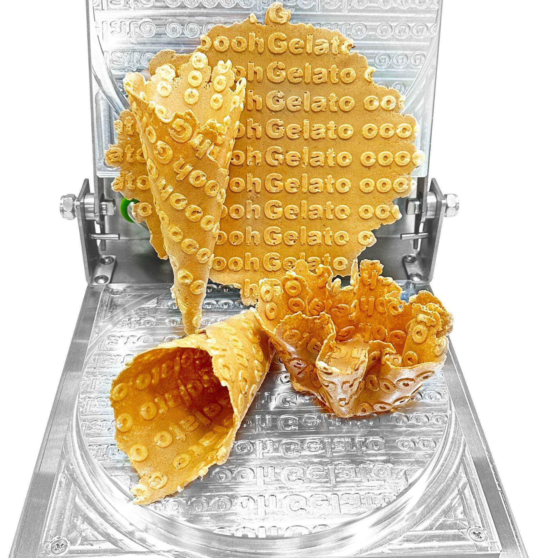 商用蛋卷机可定制图案冰淇淋甜筒蛋筒机脆皮机雪糕皮机110V220V