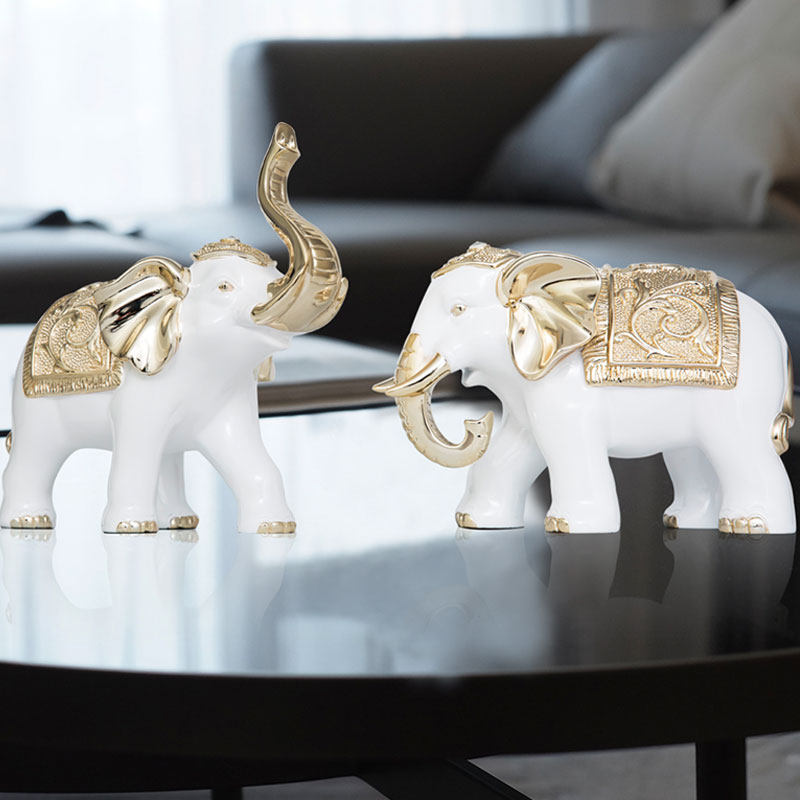 欧式家居装饰品大象摆件一对客厅电视柜玄关酒柜创意开业礼品摆设,家居饰品,装饰摆件,淘宝优惠券,粉丝福利购,淘宝优惠卷