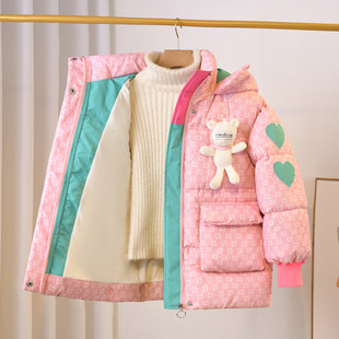 羽绒服铺棉外套宝宝棉衣冬 儿童套装 女童棉服冬季 加厚保暖2023新款
