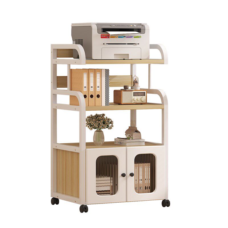 可移动打印机置物架落地办公室置物架复印机桌边整理收纳架储物架