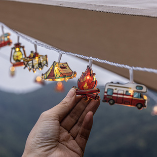 户外露营彩灯闪灯串灯满天星天幕帐篷装 饰灯氛围灯led灯防水灯带