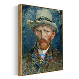 自画像 梵高头像人物印刷仿制油画客厅卧室挂画无框画背景装饰画