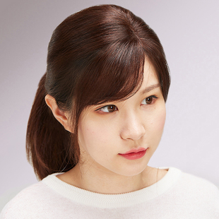 头顶补发片女假发片遮白发局部头发稀少盖真发长发无痕空气刘海片